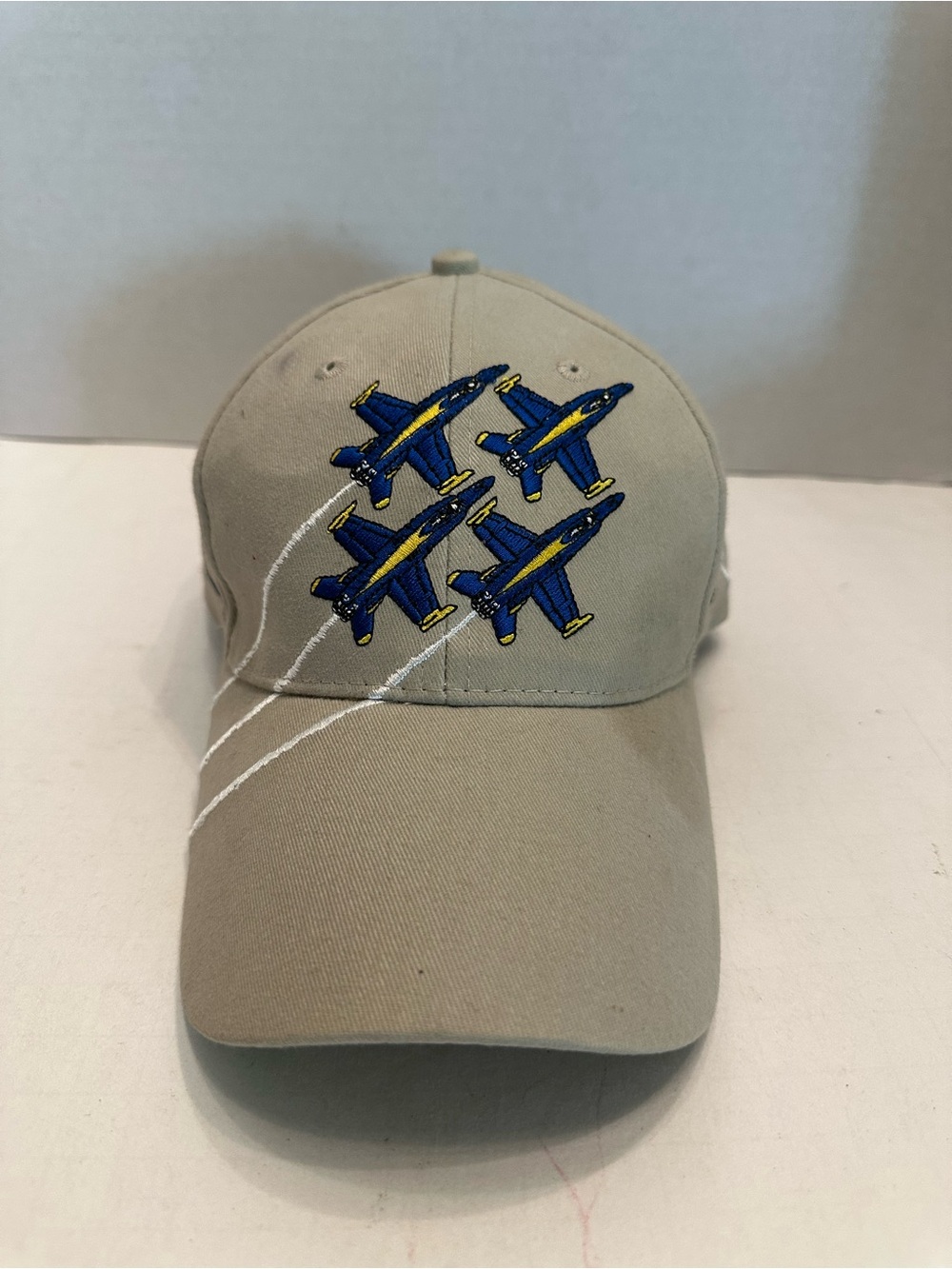 Embroidered Blue Angels Jet Formation Adjustable Cap Baseball Hat